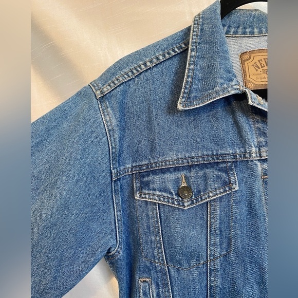 Vintage Nevada Denim Jean Jacket Medium Wash  Girls XLG 14/16 - Picture 5 of 12